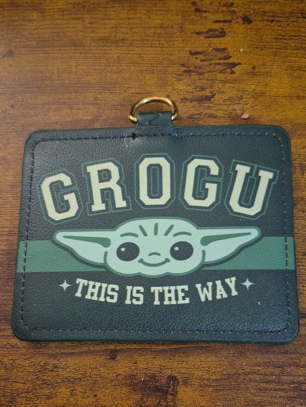 Loungefly Grogu Green Cardholder Luggage Tag - This Is The Way